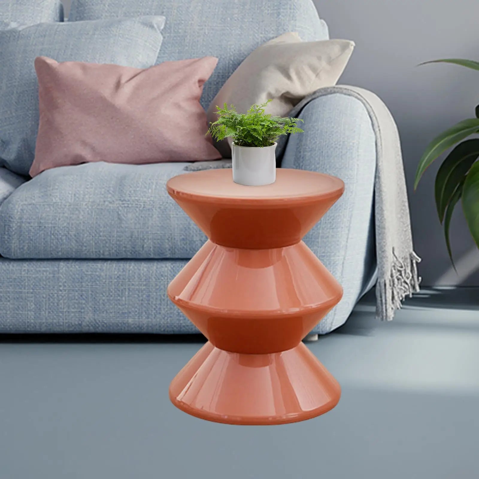 Nordic Ins Style Creative Hourglass Home Stool 3 Tire Small Low Plastic Round Stool For Household Office Living Room Shoe Change