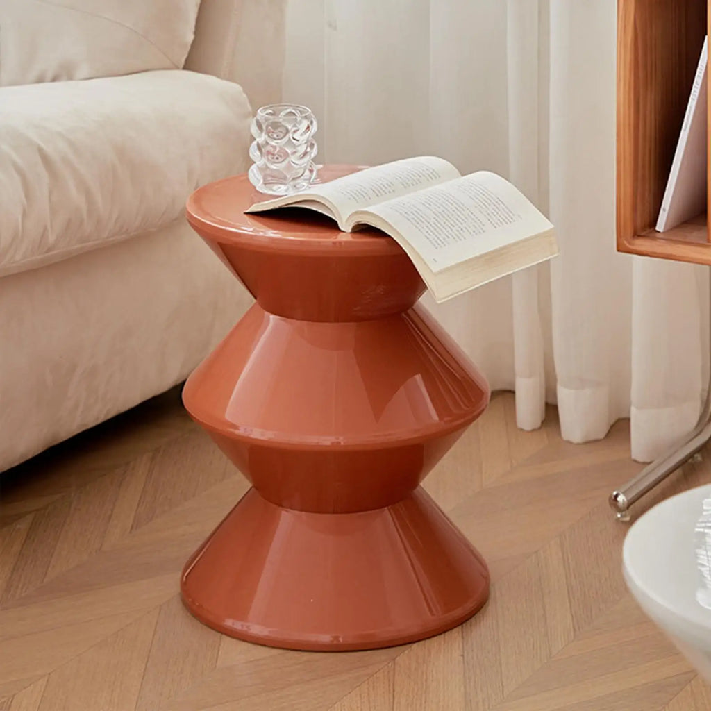 Nordic Ins Style Creative Hourglass Home Stool 3 Tire Small Low Plastic Round Stool For Household Office Living Room Shoe Change