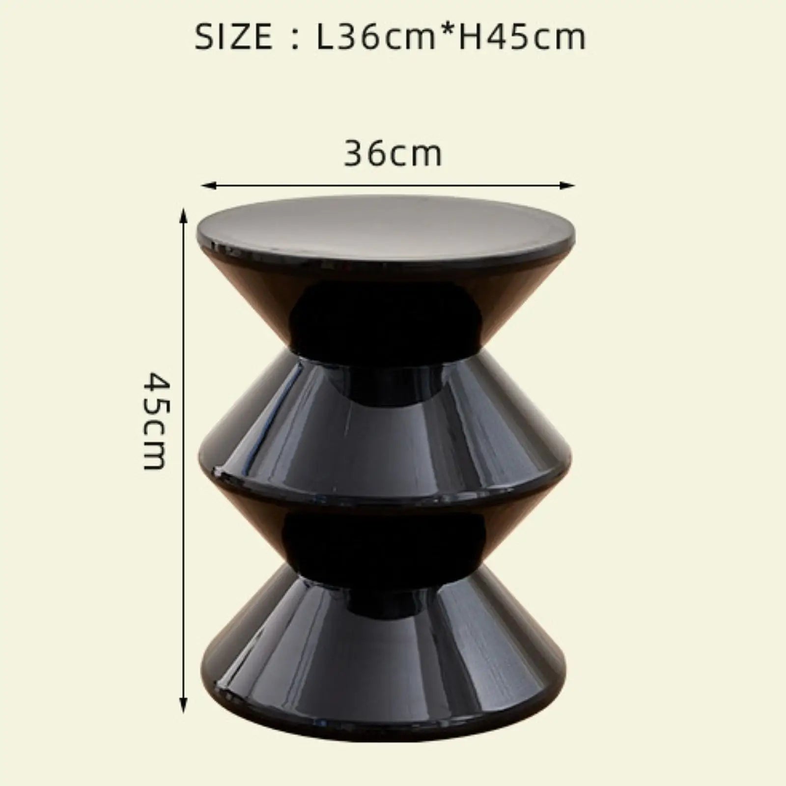 Nordic Ins Style Creative Hourglass Home Stool 3 Tire Small Low Plastic Round Stool For Household Office Living Room Shoe Change