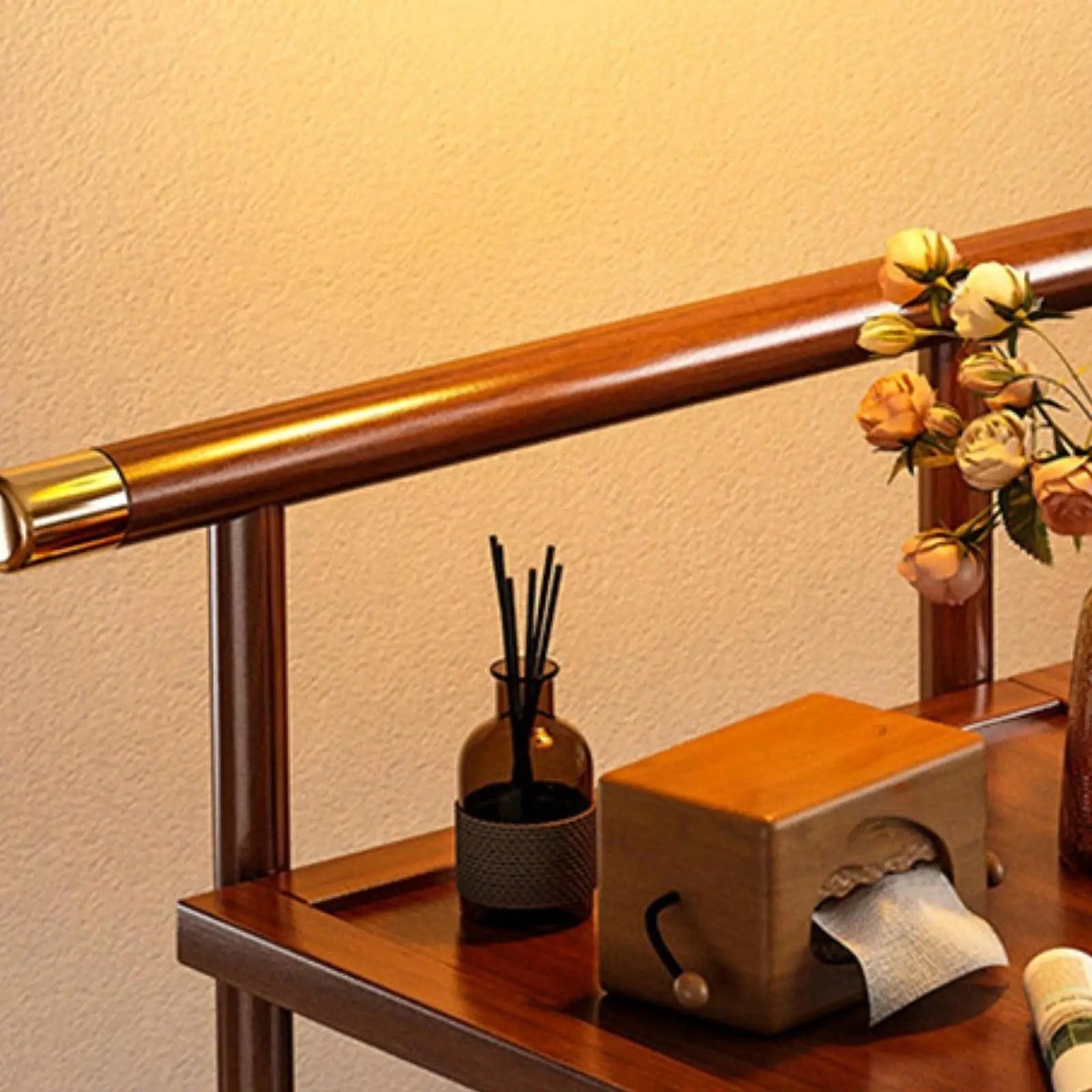 Movable Retro Trolley Sofa Side Several Living Room Home Coffee Table Side Cabinet Bedroom Bedside Bed Rattan Shelf Sofa Side