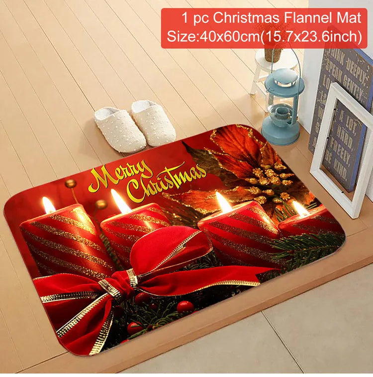 Christmas Door Mat Santa Claus Outdoor Carpet Merry Christmas Decorations For Home 2025 Navidad Xmas Ornament New Year 2026
