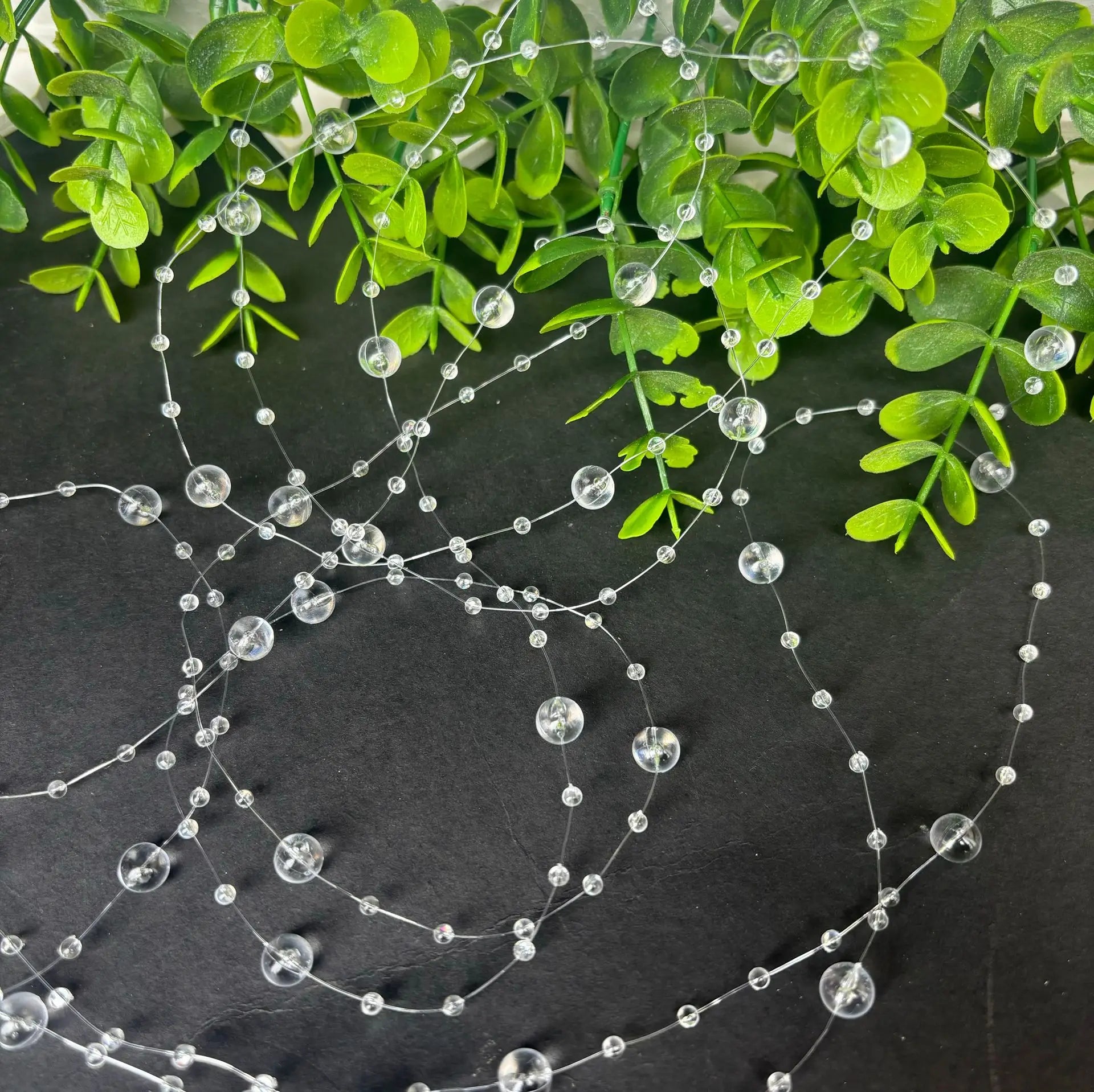 2025 Christmas Decoration Bead String Clear Colored Round Diamond Scale Shape Bead String For Wedding Valentine's Thanksgiving