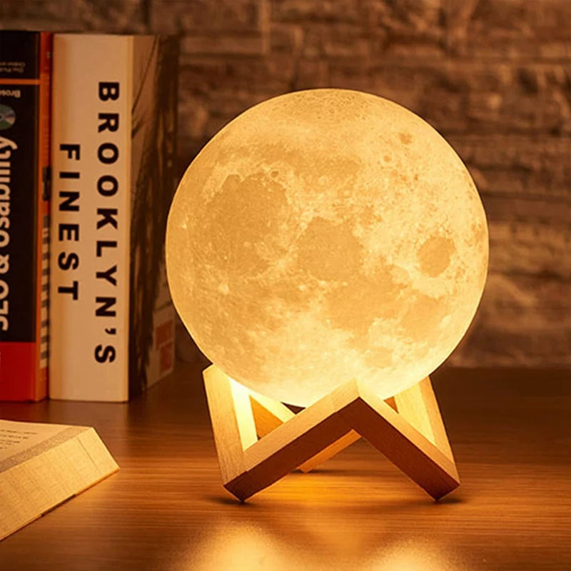 Moon-Shaped LED Night Lamp