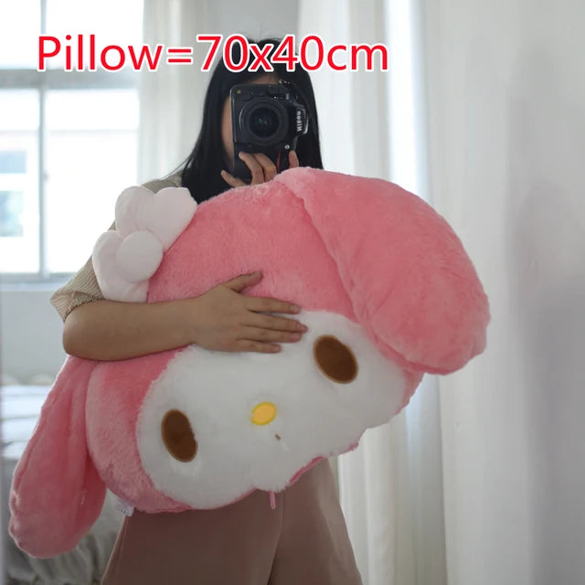 Sanrio Comfortable My Melody Back Cushion Sofa Bed Big Size Japanese StyleThrow Pillow Cartoon Anime Pillow Blanket Home Decor