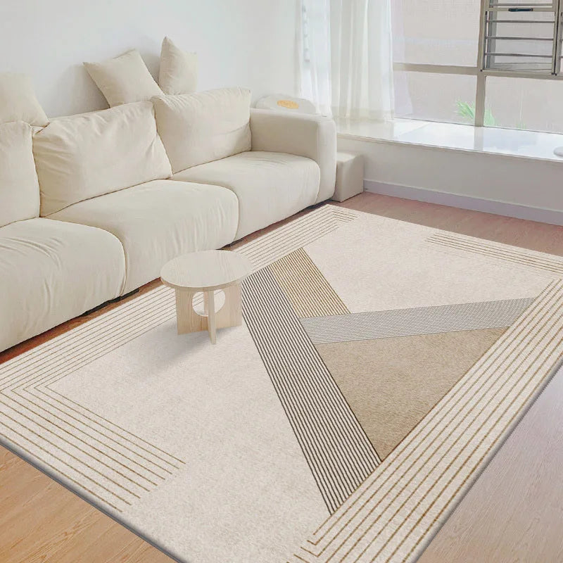 VIKAMA Nordic simple geometric crystal velvet large carpet living room mat family sofa balcony corridor non-slip decorative Rugs