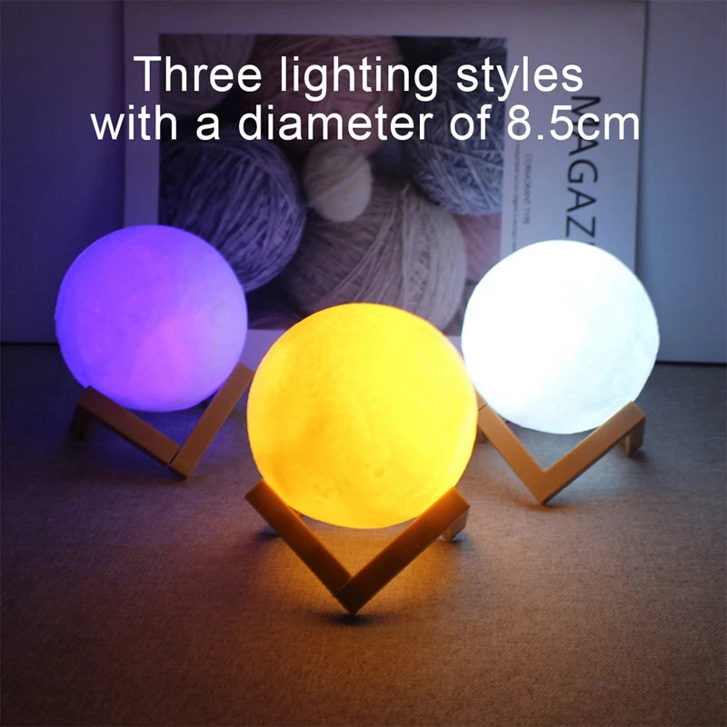 Moon-Shaped LED Night Lamp