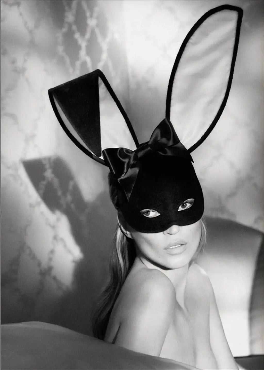 Kate Moss Black & White Portrait Wall Art