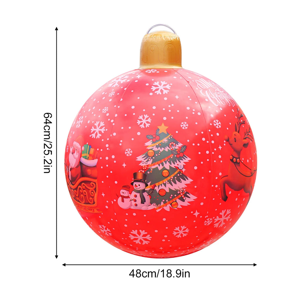 1PC  Inflatable Christmas Ornaments Balls Large PVC Holiday Inflatables Decorated Ball