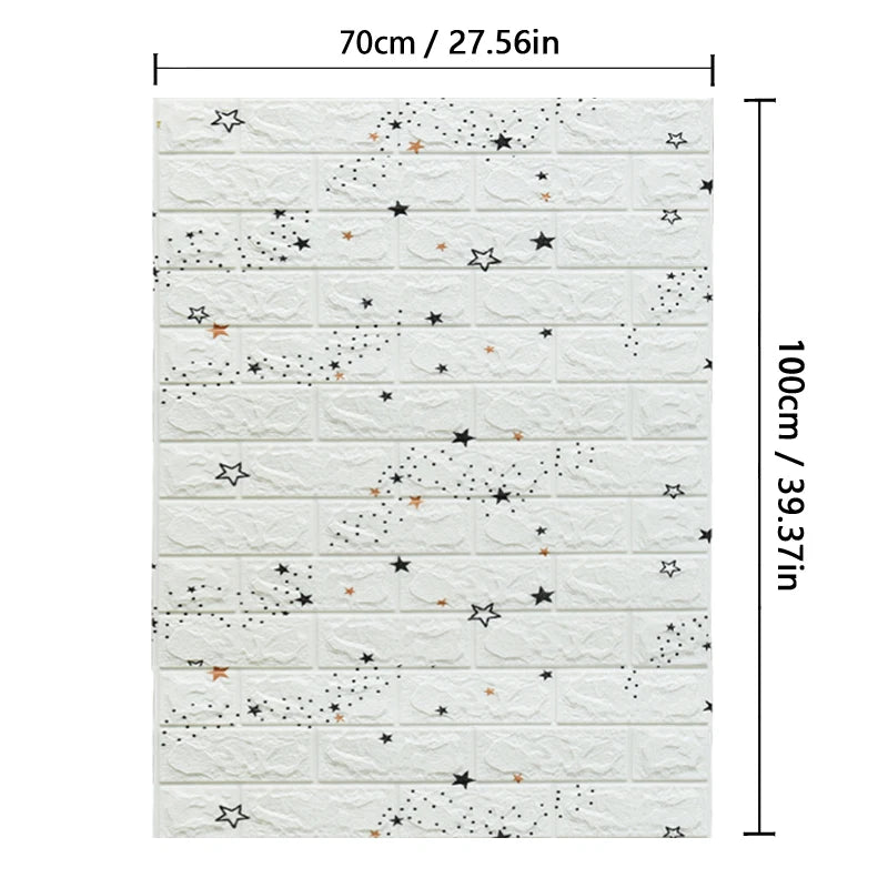 Various 3D Faux Brick Self Adhesive Vinyl Wallpaper Soft Foam Material Wall Stickers for Kitchen Bedroom Living Room Decoration