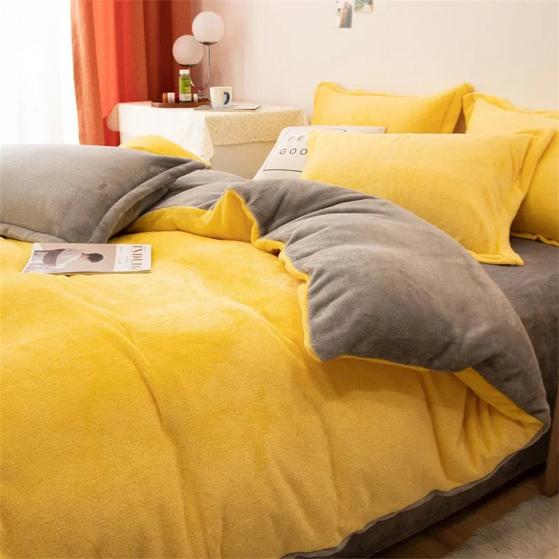 1pcs Duvet Cover Winter Warm Double Twin Queen King Quilt Cover Blanket Flannel Comforter Case Flannel Duvet Covers Bedding