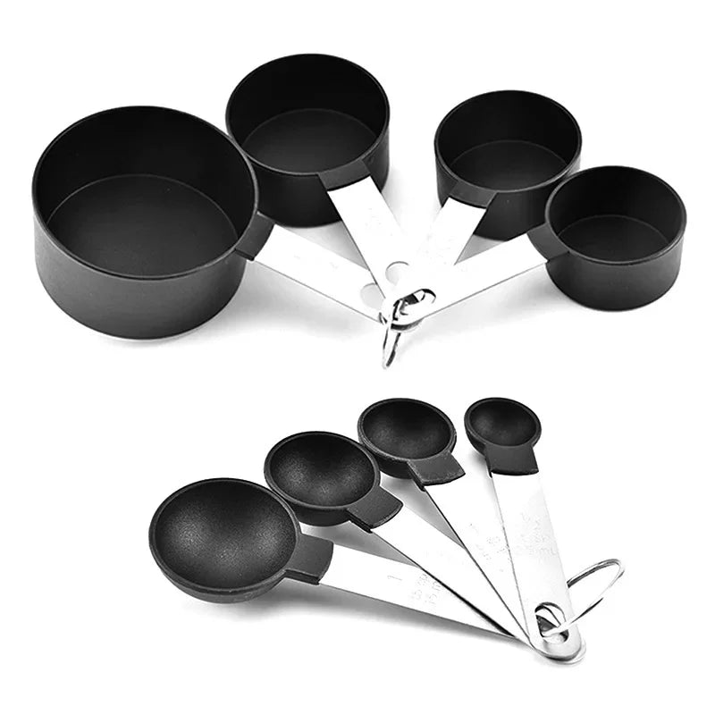 8PCS/set Stainless Steel Measuring Cup and Spoon Set with Scale for Accurate Baking and Cooking Grain Dessert Measuring Tools