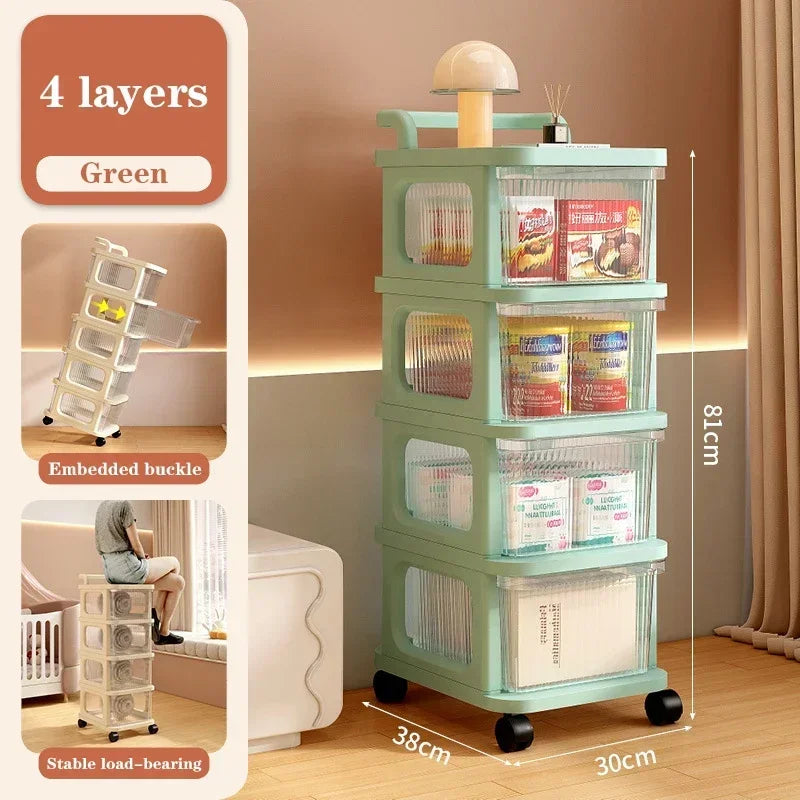 Multi-Tier Acrylic Storage Cart