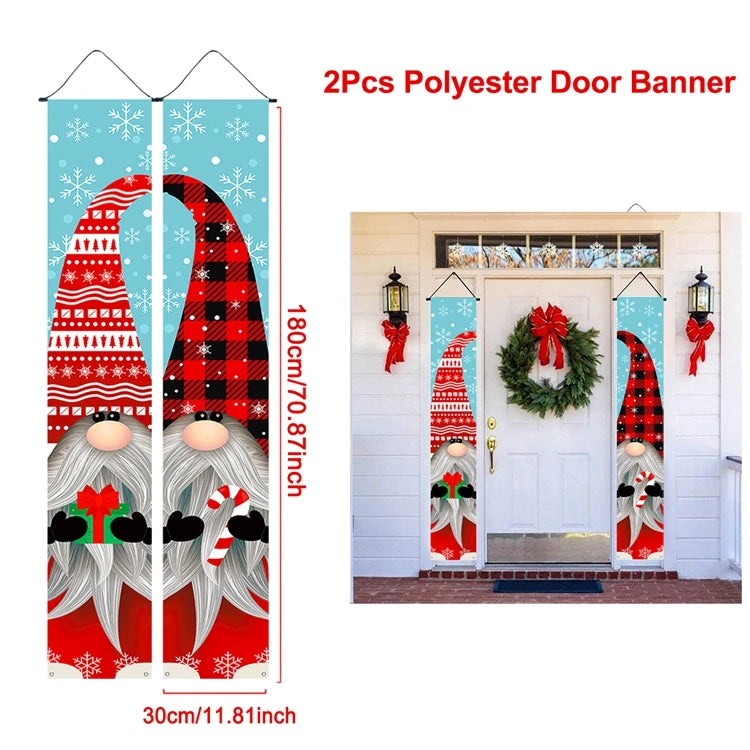 Christmas Hanging Door Banner Merry Christmas Decoration for Home 2025 Xmas Door Decor Navidad Notal Noel Ornament New Year 2026