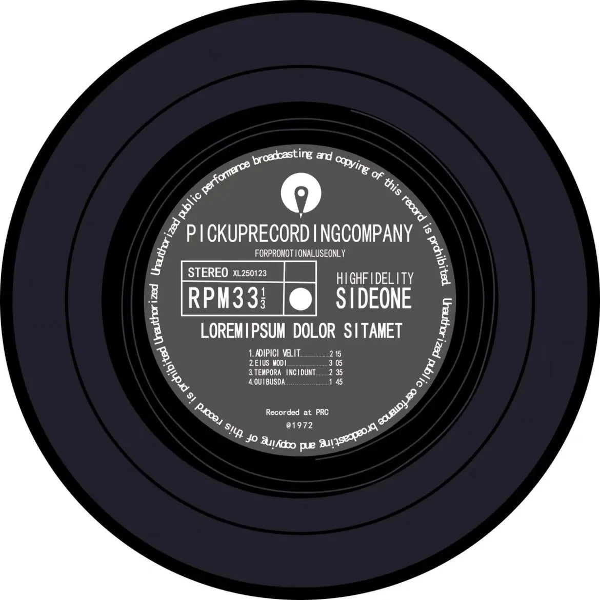 VIKAMA Record Music Cd Carpet Round Game Chair Floor Mat Room Decorated Living Room Lounge Large Area Non-Slip Carpet