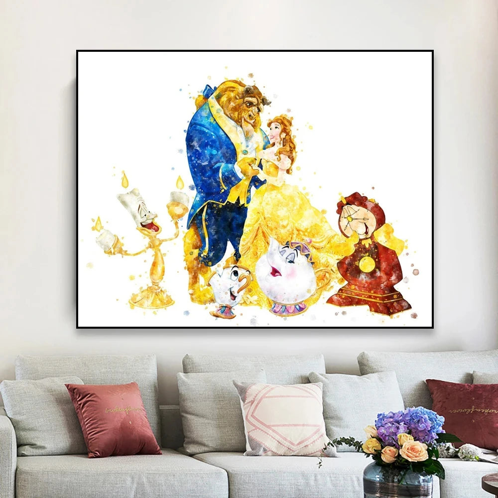 Disney Princess Room Cartoon Wall Art Decor