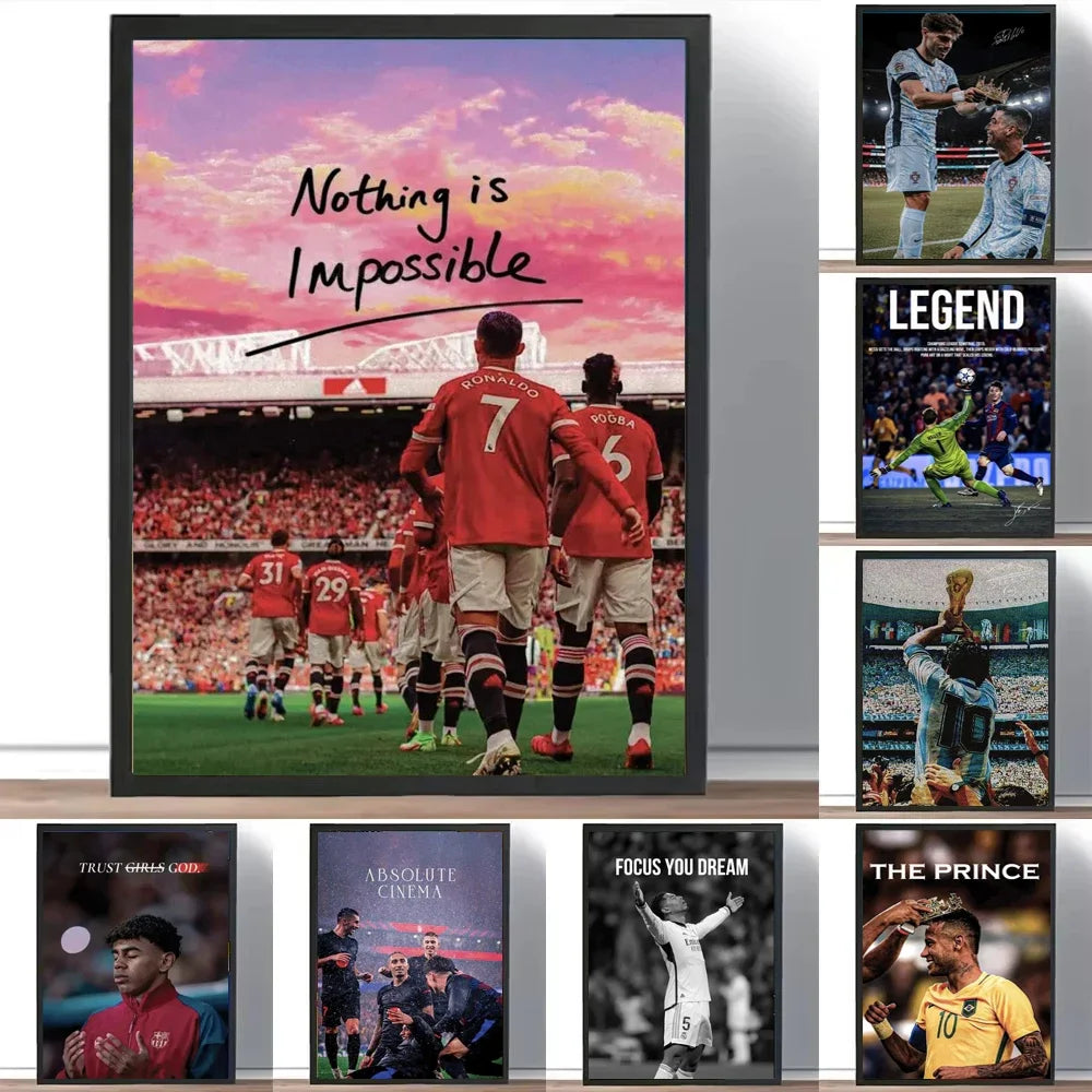 Modern Inspirational Football Wall Art