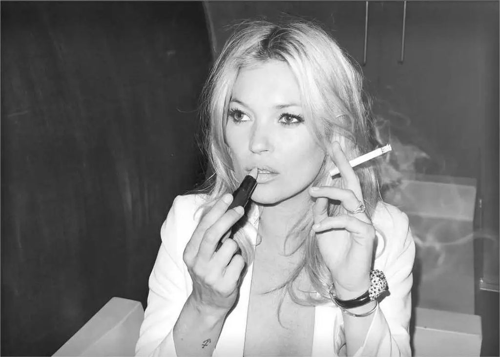 Kate Moss Black & White Portrait Wall Art