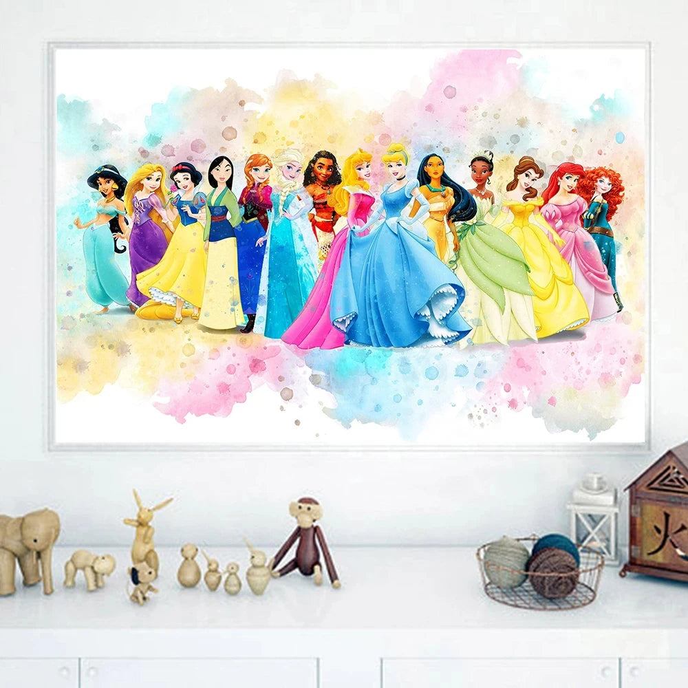 Disney Princess Room Cartoon Wall Art Decor