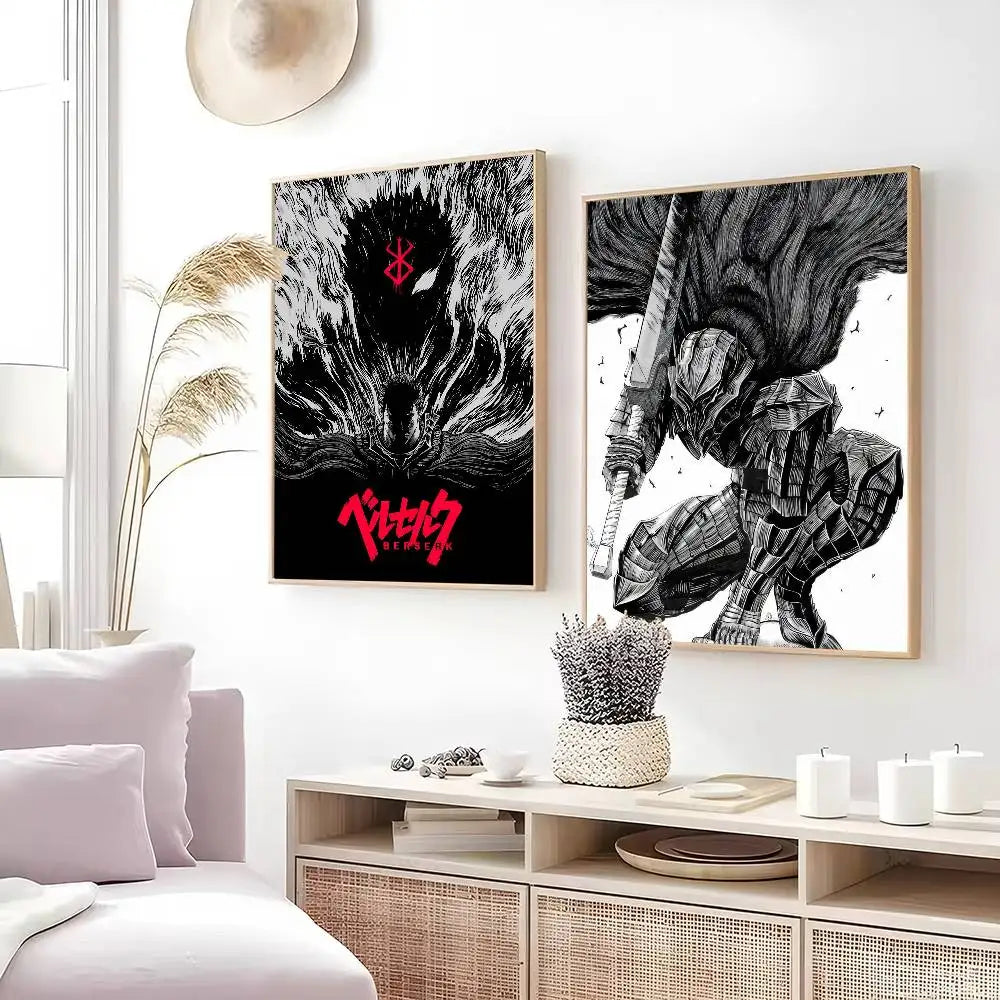 Classic Berserk Anime Art Wall Stickers