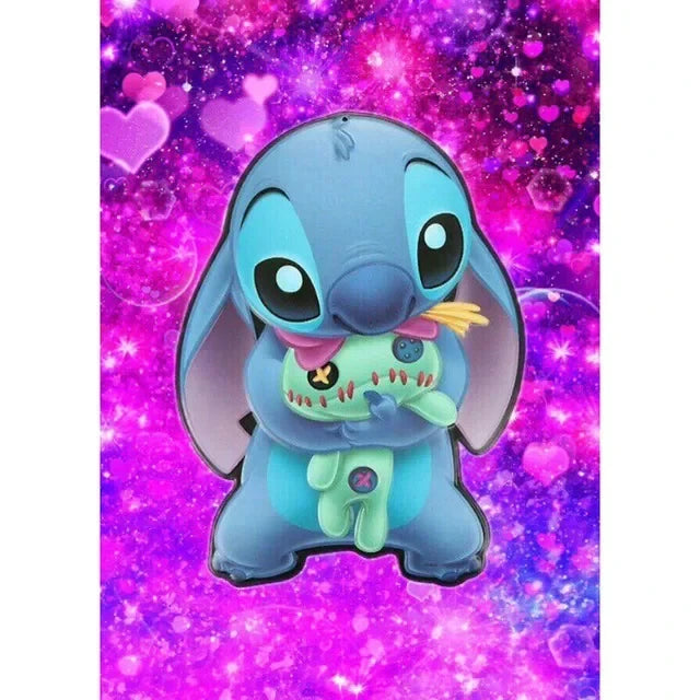 Disney Anime Canvas Painting Wall Art Cartoo Lilo & Stitch  Stitch& Angel Pictures On Canvas Posters And Prints Home Decor Mural