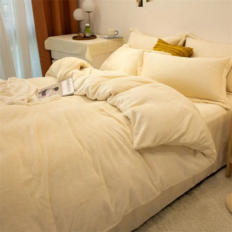 1pcs Duvet Cover Winter Warm Double Twin Queen King Quilt Cover Blanket Flannel Comforter Case Flannel Duvet Covers Bedding