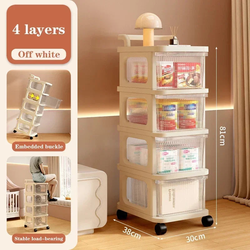 Multi-Tier Acrylic Storage Cart