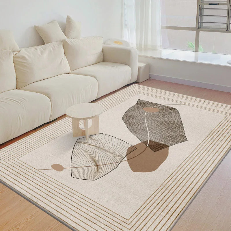 VIKAMA Nordic simple geometric crystal velvet large carpet living room mat family sofa balcony corridor non-slip decorative Rugs