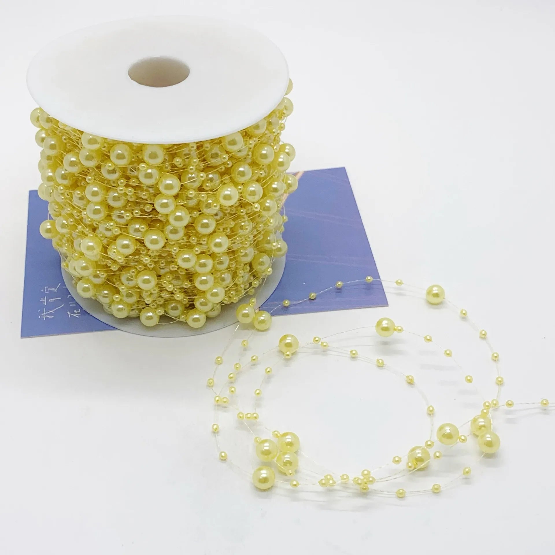 2025 Christmas Decoration Bead String Clear Colored Round Diamond Scale Shape Bead String For Wedding Valentine's Thanksgiving