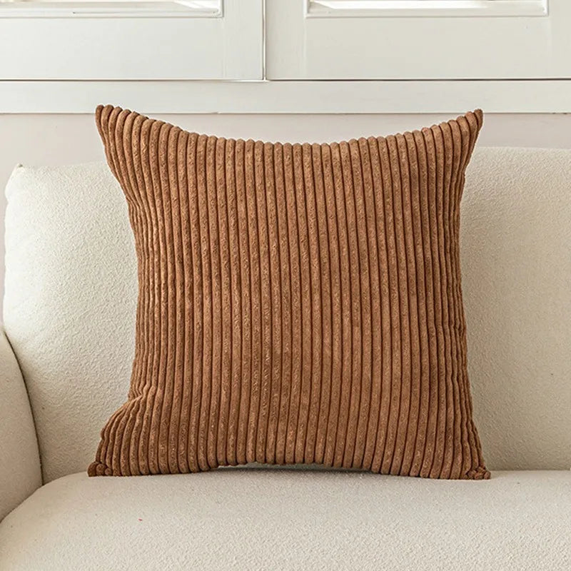 Corduroy Striped Pillow Cover 18x18