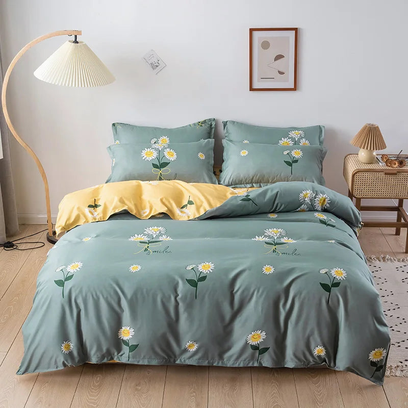 Strawberry Bedding Set Double Sheet Soft 3/4pcs Bed Sheet Set Duvet Cover Queen King Size Comforter Sets For Home For Child