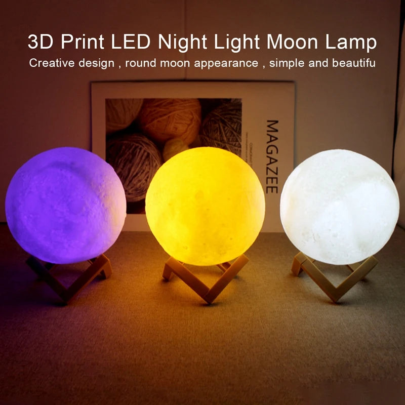 Moon-Shaped LED Night Lamp