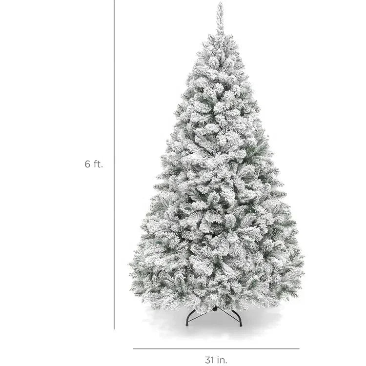 Snowy Flocked Christmas Tree