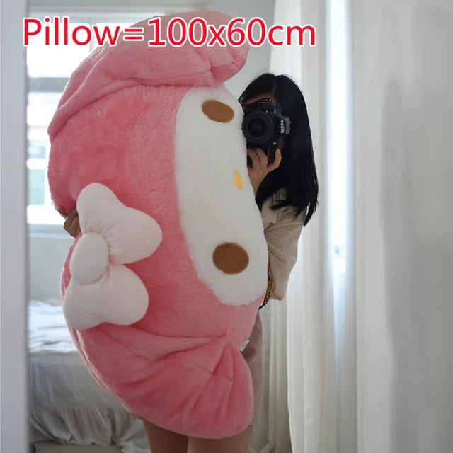 Sanrio Comfortable My Melody Back Cushion Sofa Bed Big Size Japanese StyleThrow Pillow Cartoon Anime Pillow Blanket Home Decor
