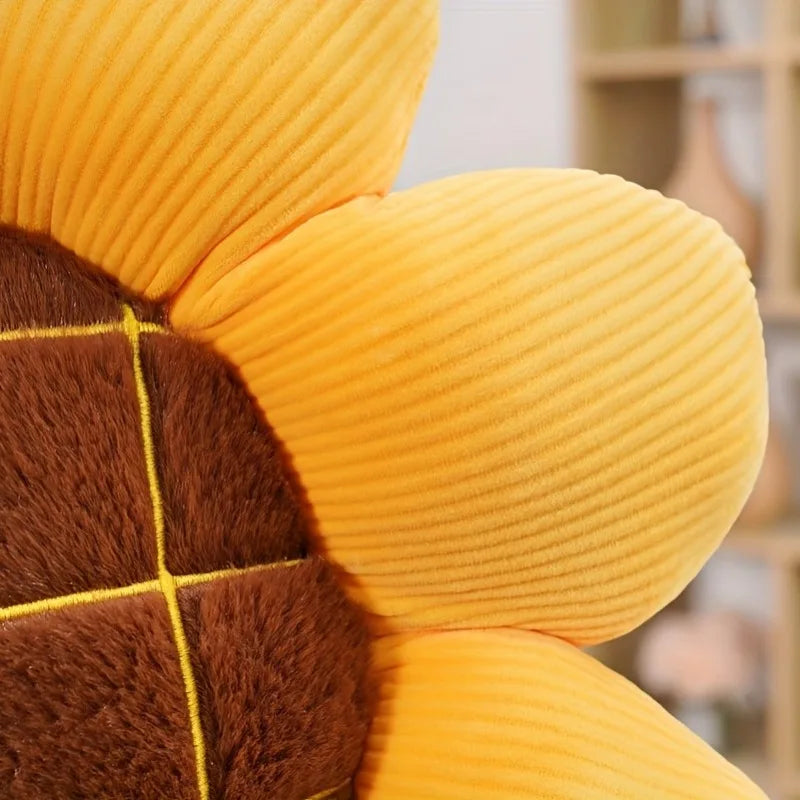 Office Sunflower Plush Cushion Pillow Living Room Sofa Headboard Plush Decorative Pad Car Sunflower Car Seat Plush Back Cushion