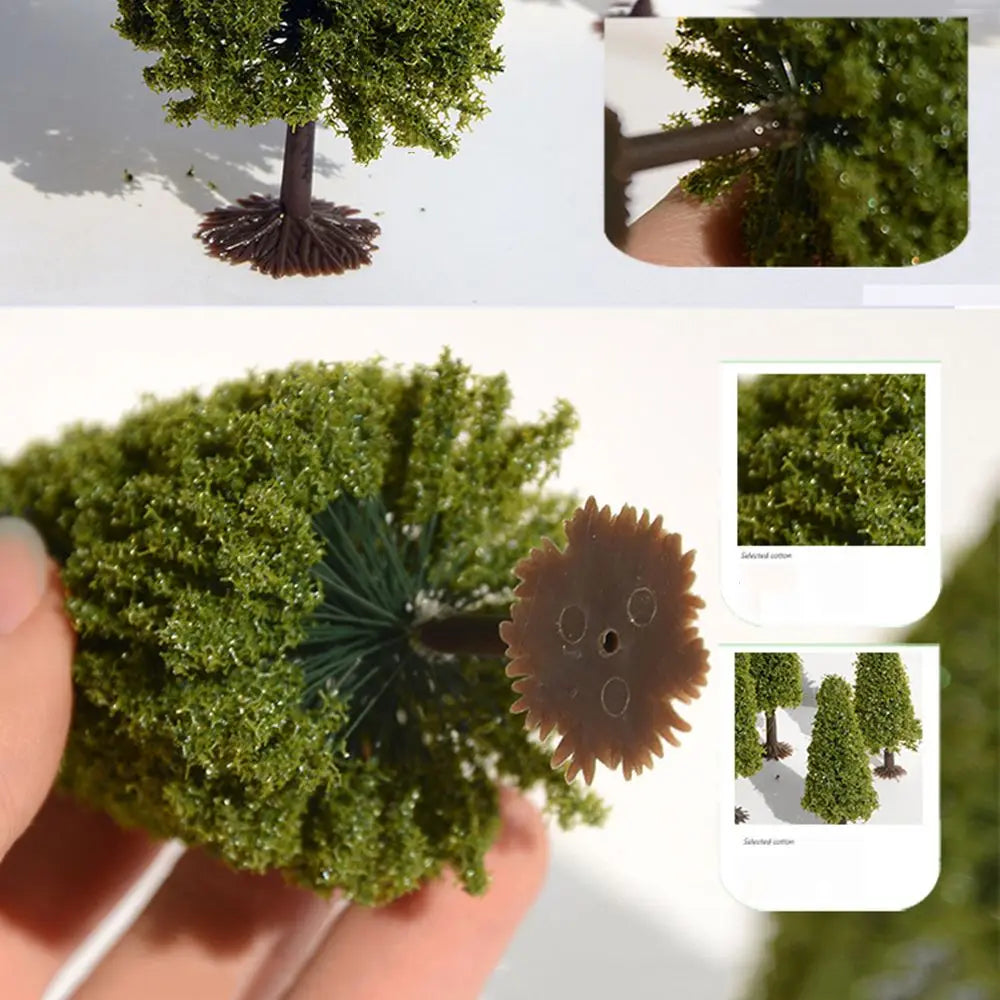 10 PCs Model Pine Trees Miniature Pine Trees Forest Train Railway War Game Layout DIY Landscape Scenery Christmas Decor