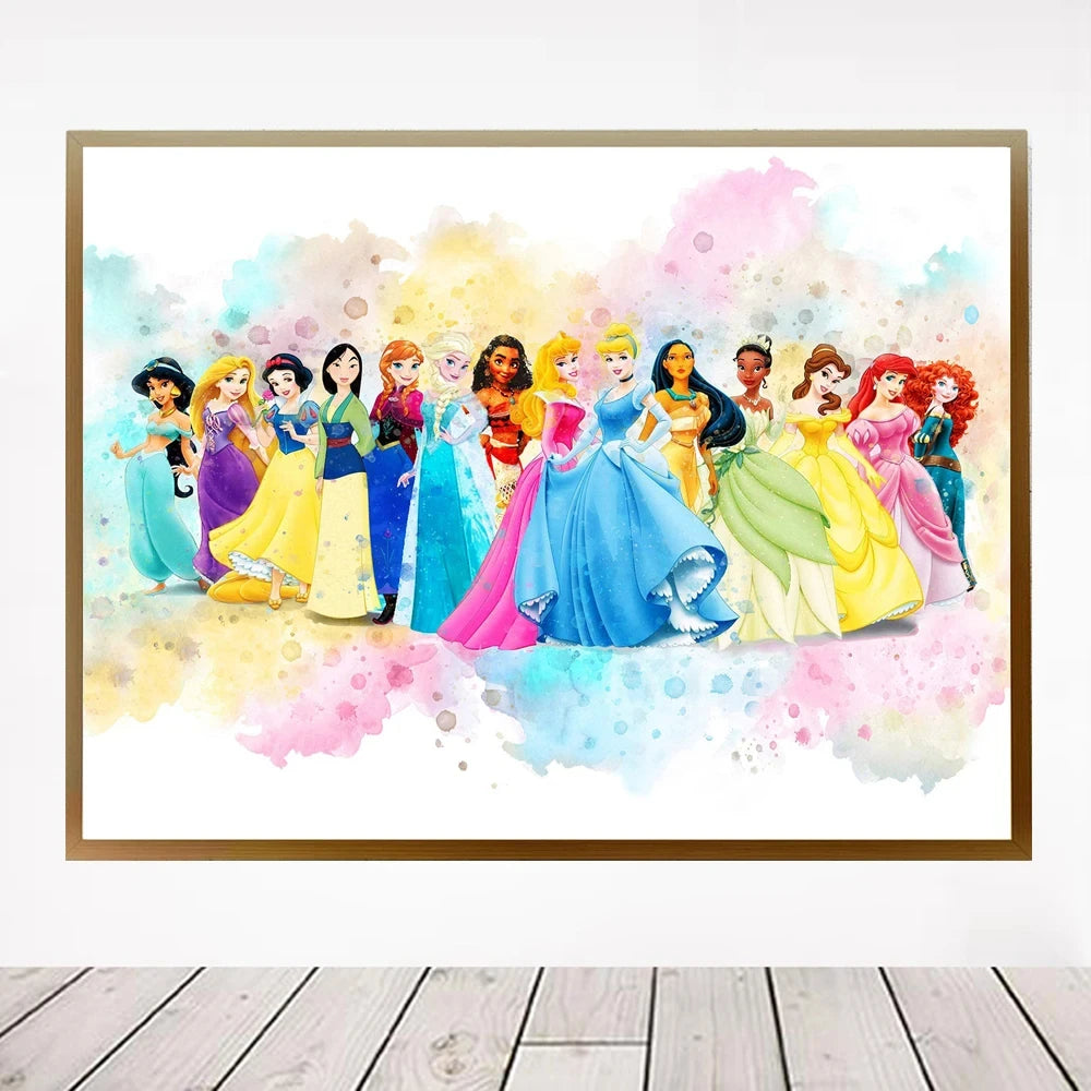 Disney Princess Room Cartoon Wall Art Decor