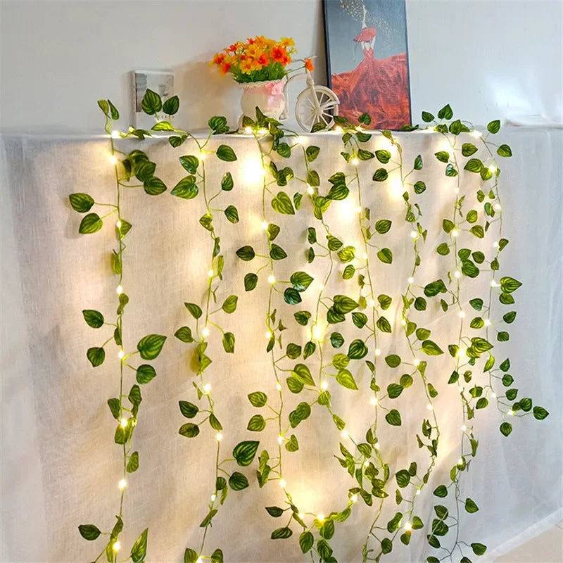 Flower & Leaf Garland LED Lights