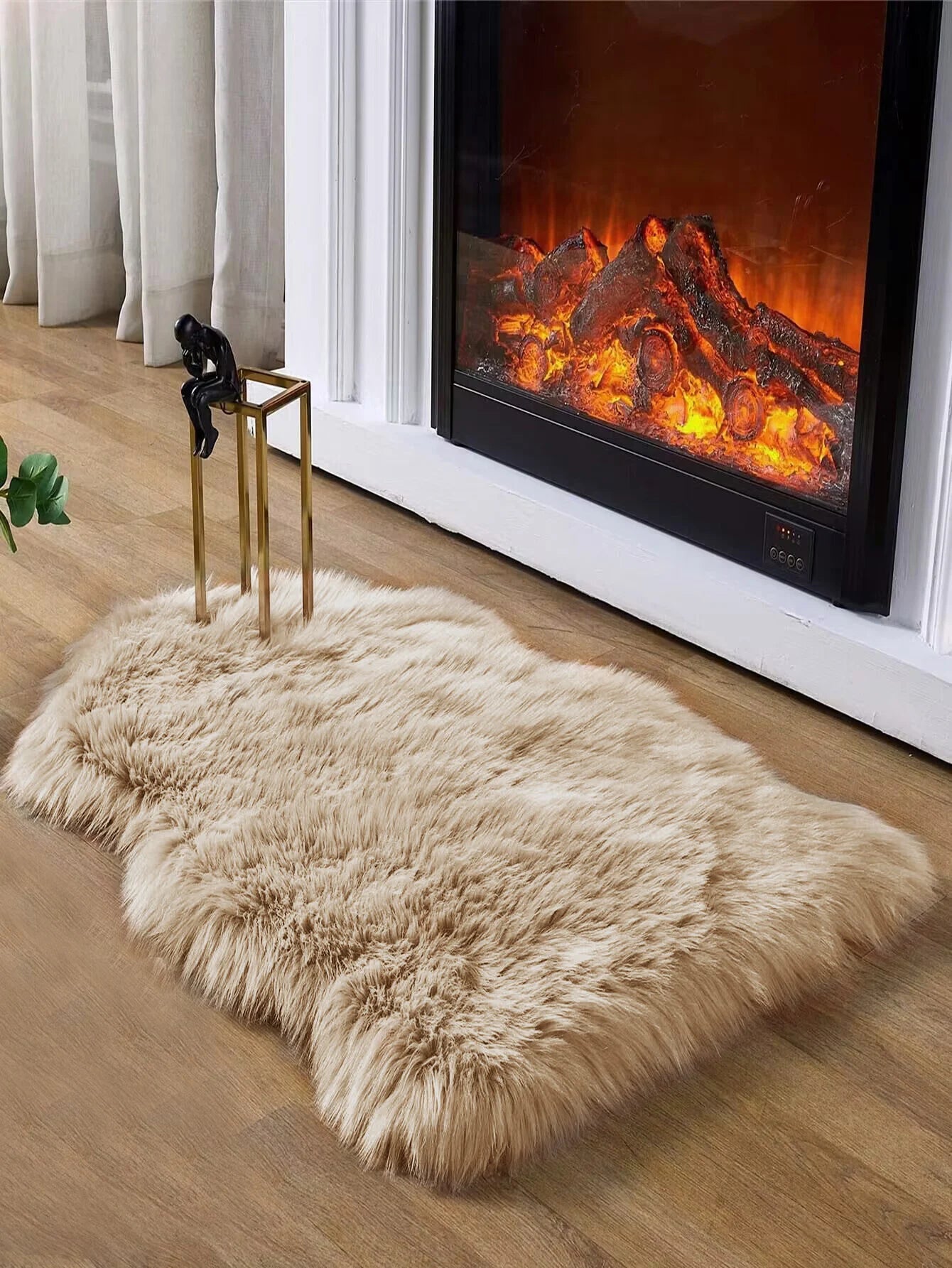 Living Room Bedroom Decoration Profiled Plush Carpet Floor Mat Thickened Foft Fluffy