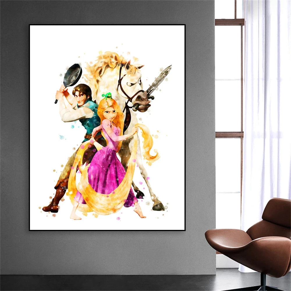 Disney Princess Room Cartoon Wall Art Decor