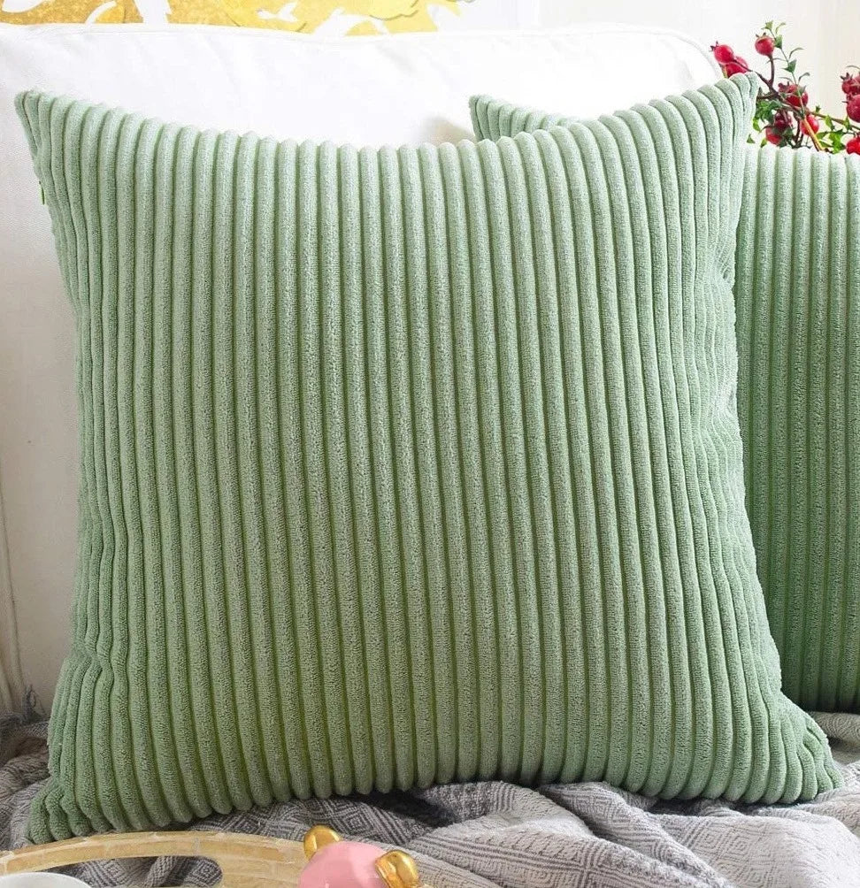 Corduroy Striped Pillow Cover 18x18