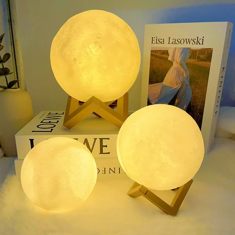 Moon-Shaped LED Night Lamp