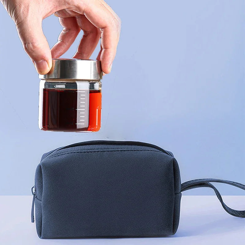 Glass Storage Jar with Lid and Scale