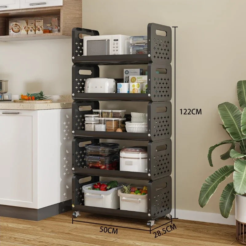 Multi-Tier Kitchen Storage Cart