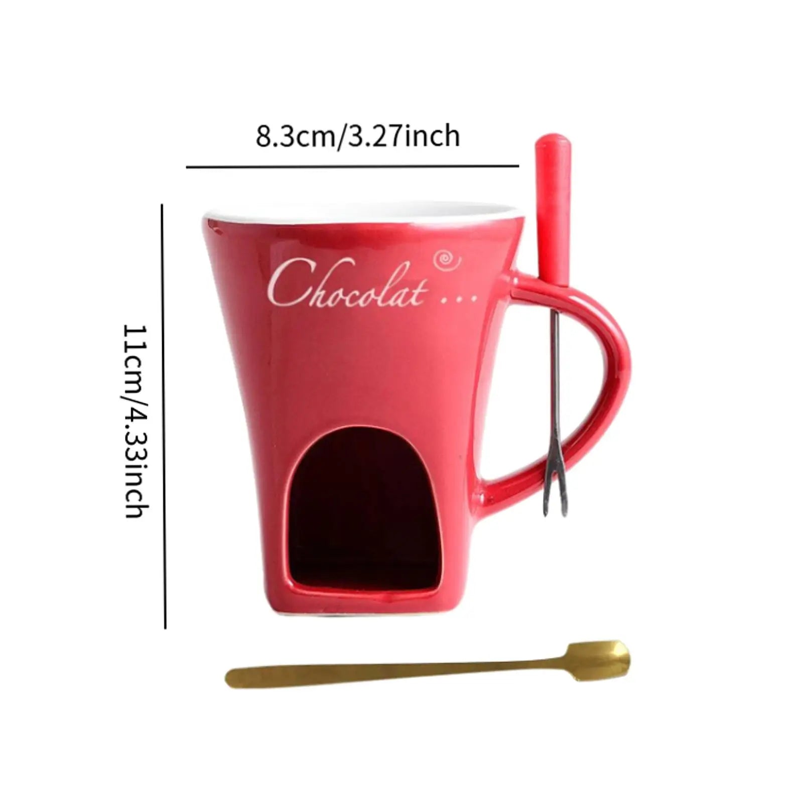 Fondue Mug Set Personal Mini Fondue Pots Chocolate Cheese Ice Cream Fondue Maker Kit Individual Butter Melter Cup Small Warmer