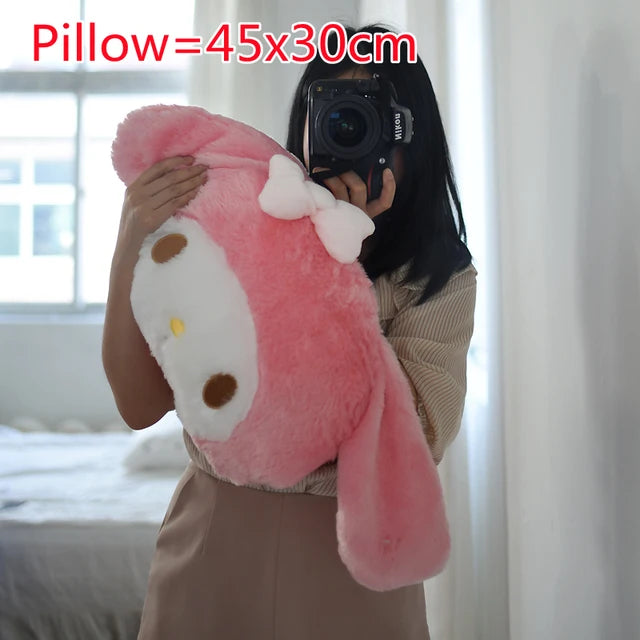 Sanrio Comfortable My Melody Back Cushion Sofa Bed Big Size Japanese StyleThrow Pillow Cartoon Anime Pillow Blanket Home Decor