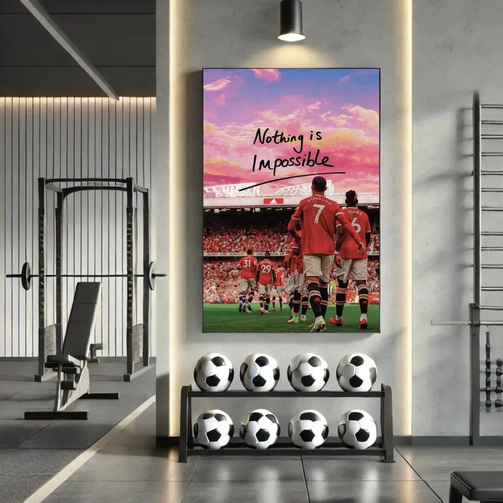 Modern Inspirational Football Wall Art