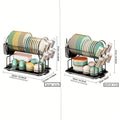 2-Tier Dish Drying Rack with Drain Board
