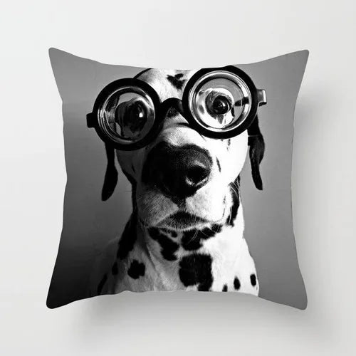 European-Style Black and White Geometry Portrait Pillow Cover Living Room Sofa Waist Support Office Bed Head Pillow Pillow 60x60