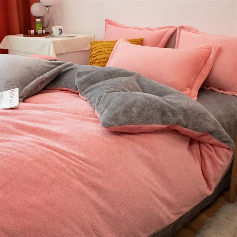 1pcs Duvet Cover Winter Warm Double Twin Queen King Quilt Cover Blanket Flannel Comforter Case Flannel Duvet Covers Bedding