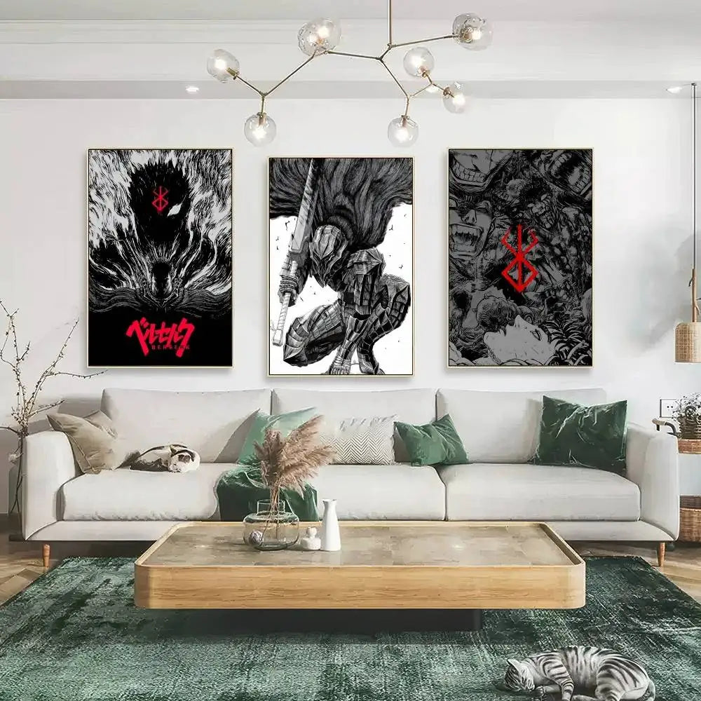 Classic Berserk Anime Art Wall Stickers